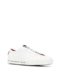 weiße bedruckte niedrige Sneakers von Givenchy