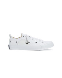 weiße bedruckte niedrige Sneakers von McQ Alexander McQueen