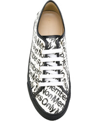 weiße bedruckte niedrige Sneakers von Stella McCartney