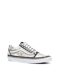 weiße bedruckte niedrige Sneakers von Vans