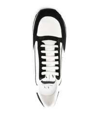 weiße bedruckte niedrige Sneakers von Armani Exchange
