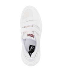 weiße bedruckte niedrige Sneakers von PHILEO PARIS