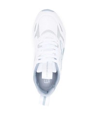 weiße bedruckte niedrige Sneakers von Ea7 Emporio Armani