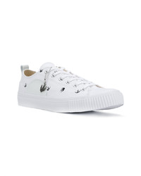 weiße bedruckte niedrige Sneakers von McQ Alexander McQueen