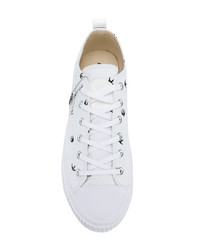 weiße bedruckte niedrige Sneakers von McQ Alexander McQueen