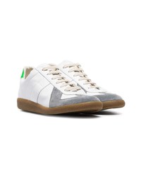 weiße bedruckte niedrige Sneakers von Maison Margiela