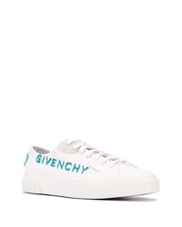 weiße bedruckte Segeltuch niedrige Sneakers von Givenchy