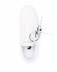 weiße bedruckte Segeltuch niedrige Sneakers von Off-White