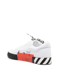 weiße bedruckte Segeltuch niedrige Sneakers von Off-White