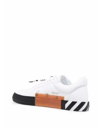 weiße bedruckte Segeltuch niedrige Sneakers von Off-White