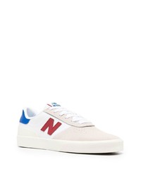 weiße bedruckte Segeltuch niedrige Sneakers von New Balance