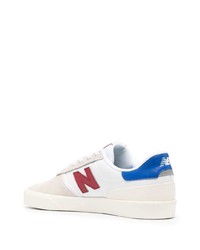 weiße bedruckte Segeltuch niedrige Sneakers von New Balance