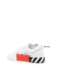 weiße bedruckte Segeltuch niedrige Sneakers von Off-White