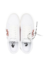 weiße bedruckte Segeltuch niedrige Sneakers von Off-White