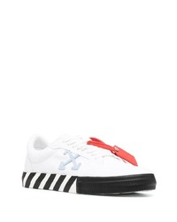 weiße bedruckte Segeltuch niedrige Sneakers von Off-White