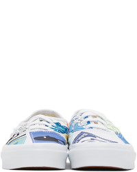 weiße bedruckte Segeltuch niedrige Sneakers von Vans