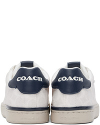 weiße bedruckte Segeltuch niedrige Sneakers von Coach 1941