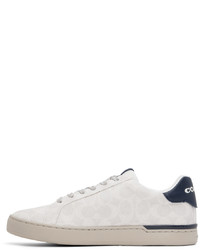 weiße bedruckte Segeltuch niedrige Sneakers von Coach 1941