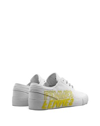 weiße bedruckte Segeltuch niedrige Sneakers von Nike