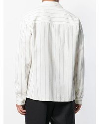 weiße bedruckte Shirtjacke von AMI Alexandre Mattiussi