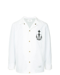 weiße bedruckte Shirtjacke von Makavelic