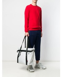 weiße bedruckte Shopper Tasche aus Leder von Herschel Supply Co.