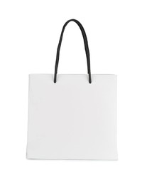weiße bedruckte Shopper Tasche aus Leder von Moschino