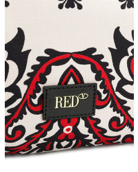 weiße bedruckte Shopper Tasche aus Segeltuch von RED Valentino