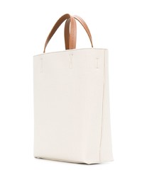 weiße bedruckte Shopper Tasche aus Segeltuch von Off-White