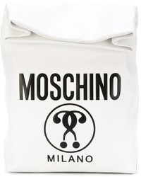 weiße bedruckte Shopper Tasche von Moschino