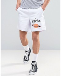 weiße bedruckte Shorts von Asos