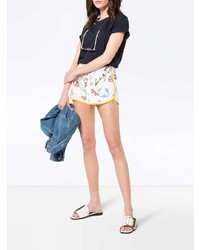 weiße bedruckte Shorts von Mira Mikati