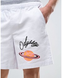 weiße bedruckte Shorts von Asos