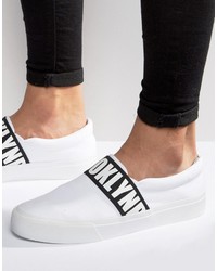 weiße bedruckte Slip-On Sneakers von Asos