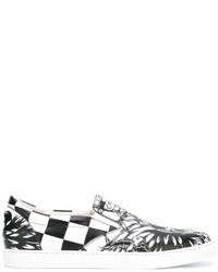 weiße bedruckte Slip-On Sneakers von DSQUARED2