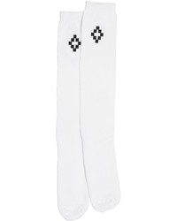 weiße bedruckte Socken