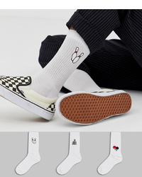 weiße bedruckte Socken von ASOS DESIGN