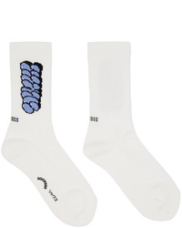 weiße bedruckte Socken von SOCKSSS