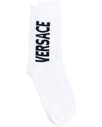 weiße bedruckte Socken von Versace