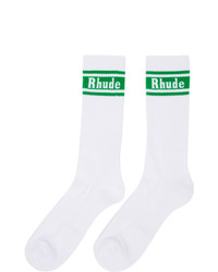 weiße bedruckte Socken von Rhude