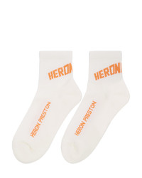 weiße bedruckte Socken von Heron Preston