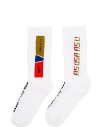 weiße bedruckte Socken von Reebok By Pyer Moss