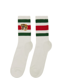 weiße bedruckte Socken von Gucci
