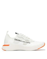 weiße bedruckte Sportschuhe von Calvin Klein Jeans