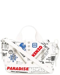 weiße bedruckte Taschen von Kenzo