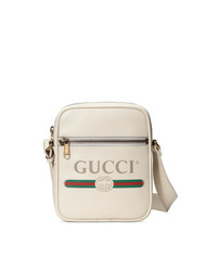 weiße bedruckte Umhängetasche von Gucci