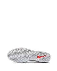 weiße bedruckte Wildleder niedrige Sneakers von Nike