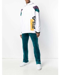 weiße bedruckte Windjacke von Fila