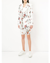 weiße Bermuda-Shorts mit Blumenmuster von Dalood