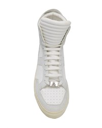 weiße beschlagene hohe Sneakers aus Leder von Philipp Plein